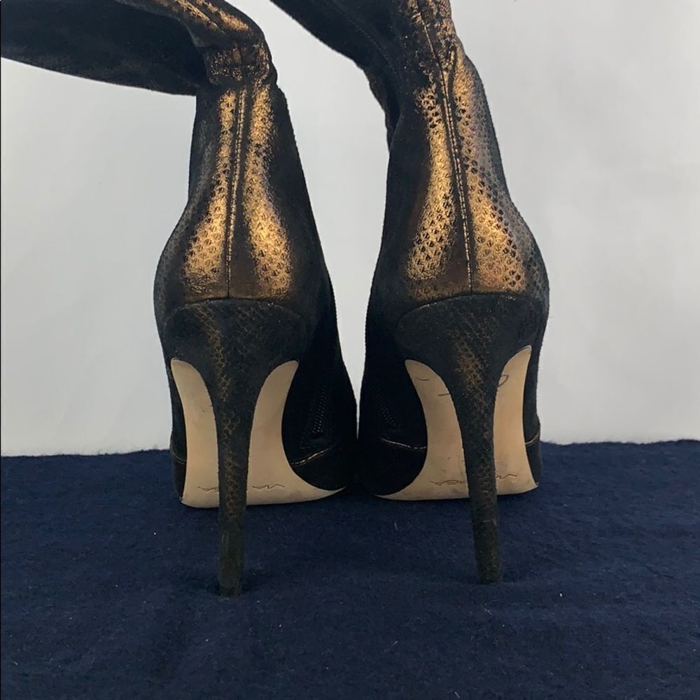 Via Spiga Copper Snake Stiletto Booties - Picture 4 of 5